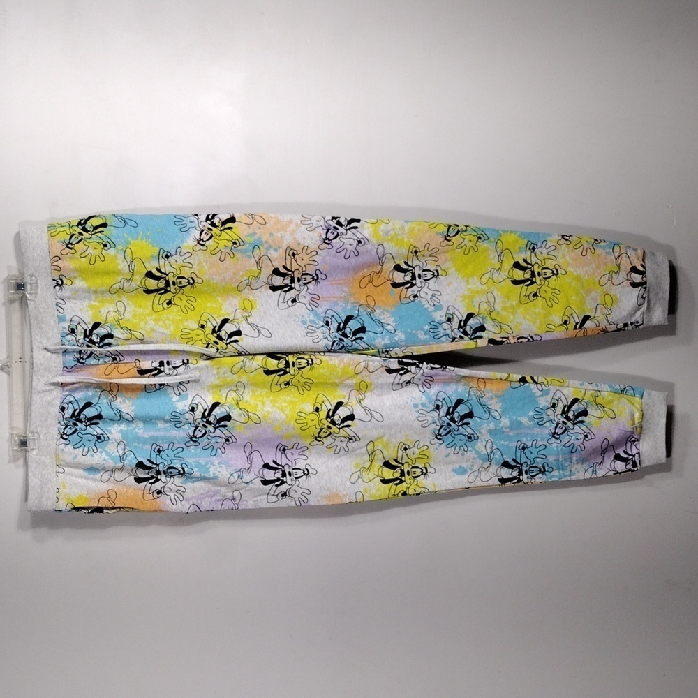 NWT Disney Goofy Drawstring Sweatpants Paint Splatter Size L